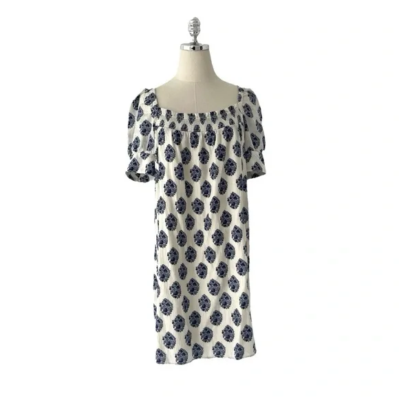 J Crew Smocked Mini Dress Size M - Picture 6 of 10